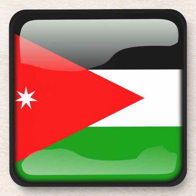 Porta-copo Bandeira da Jordânia (Frente)