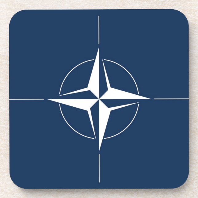 Porta-copo Bandeira da NATO (Frente)