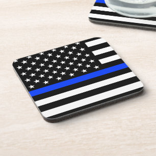 Porta-copo Bandeira da Polícia Thin Blue Line