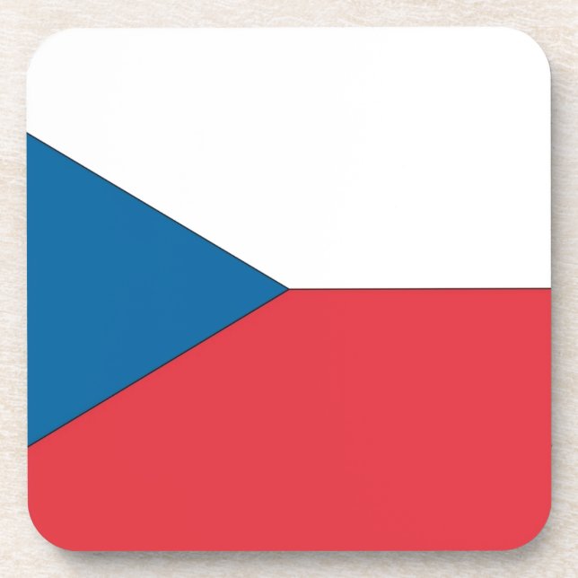 Porta-copo Bandeira da República Checa (Frente)