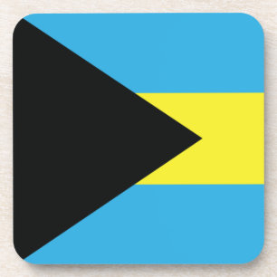 Porta-copo Bandeira das Bahamas em preto, Dourado e aquamarin