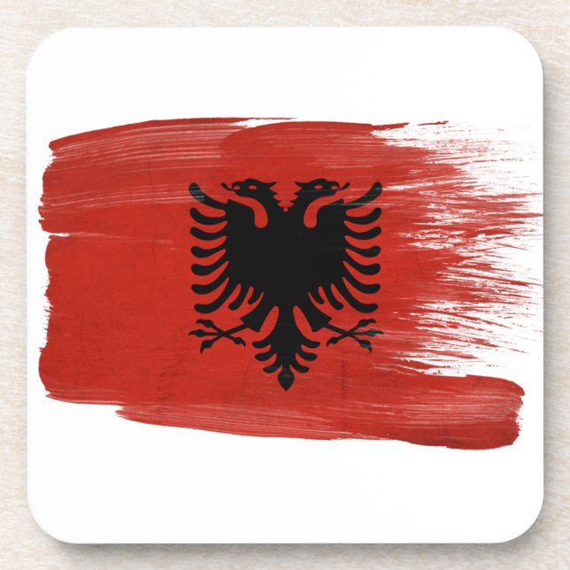 Porta-copo Bandeira de Albânia (Frente)
