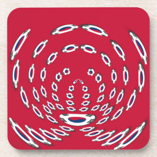 Porta-copo Bandeira de Bolinhas da Coreia do Sul