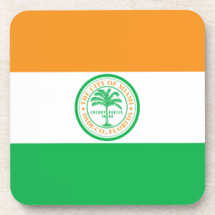 Porta-copo Bandeira de Miami, na Florida Beverage Coaster