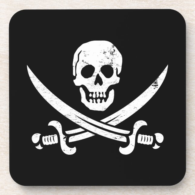 Porta-copo Bandeira de pirata Roger alegre de John Rackham (Frente)
