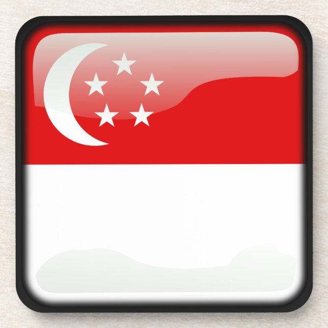 Porta-copo Bandeira de Singapura (Frente)