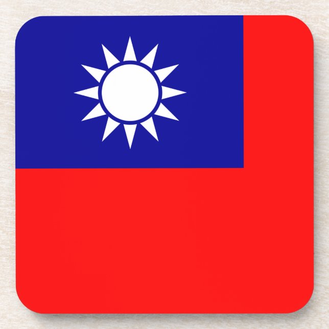 Porta-copo Bandeira de Taiwan: República da China, Taipé Chin (Frente)