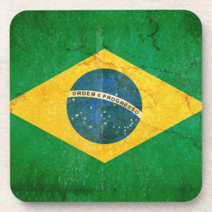 Porta-copo Bandeira do Brasil no Grunge