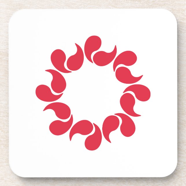 Porta-copo Bandeira do Distrito de Osaka, Japão (Frente)