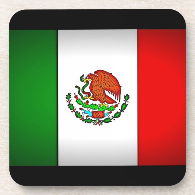 Porta-copo Bandeira do México Estilizada (Frente)
