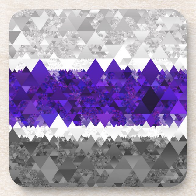 Porta-copo Bandeira do Orgulho Boho Geométrico Mod Retro Grey (Frente)