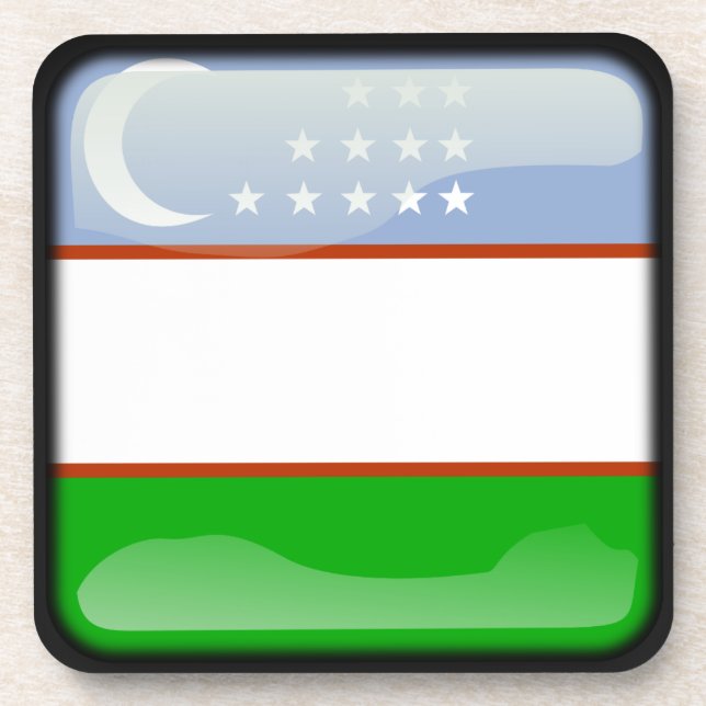 Porta-copo Bandeira do Usbequistão (Frente)