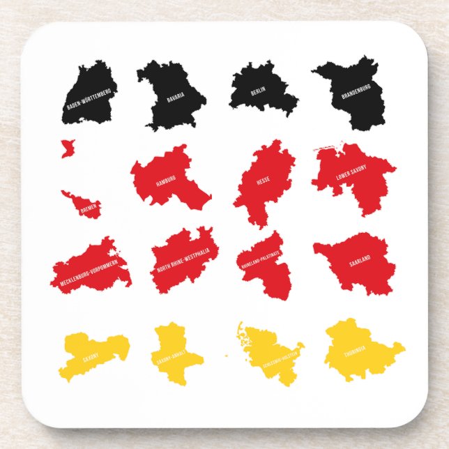 Porta-copo Bandeira dos Estados Alemães (Frente)