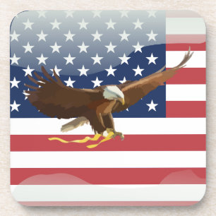 Porta-copo Bandeira dos EUA da águia americana