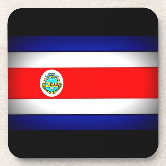 Porta-copo Bandeira Estilizada da Costa Rica (Frente)