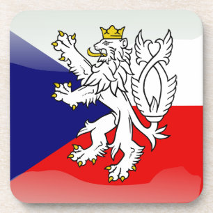 Porta-copo Bandeira lustrosa checa