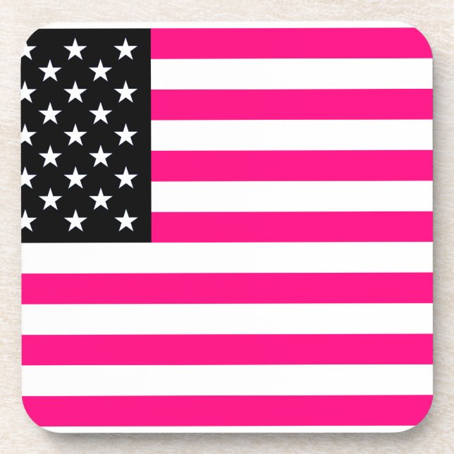 Porta-copo bandeira rosa americana (Frente)