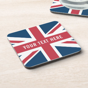 Porta-copo Bandeja circular da bandeira britânica Union Jack