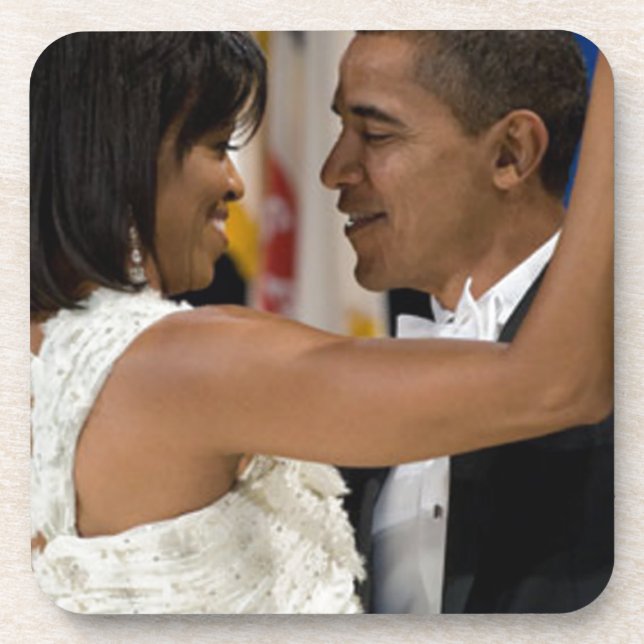 Porta-copo Barack e Michelle Obama (Frente)