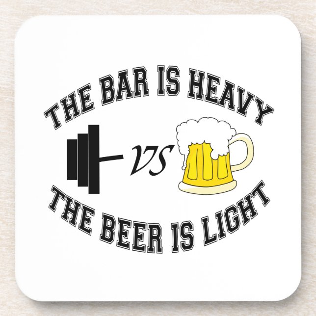 Porta-copo Barbell vs cerveja (Frente)