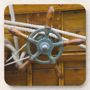 Porta-copo Barco de madeira antigo