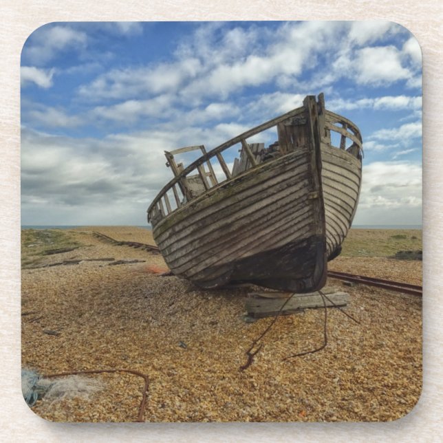 Porta-copo Barco de pesca de madeira abandonado | Dungeness (Frente)