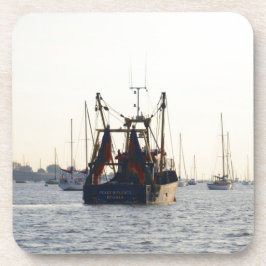 Porta-copo Barco de Pesca Paz e Abundância ao Amanhecer