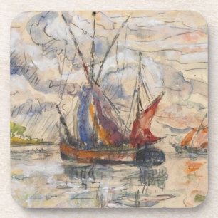 Porta-copo Barcos de pesca em La Rochelle, c.1919-21