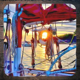 Porta-copo Barcos e Portas copos de plástico com Duro sunset