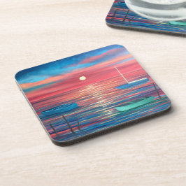 Porta-copo Barcos no conjunto de portas copos Sunset de 6