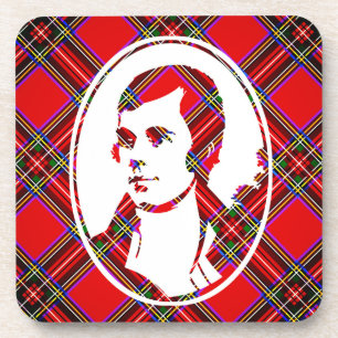 Porta-copo Bard Rabbie Burns da Escócia de Tartan