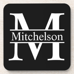 Porta-copo Barra De Cruzamento Preta Monograma