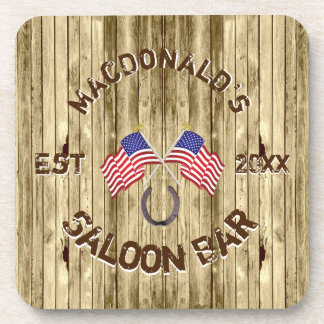 Porta-copo Barra temática de cowboy com bandeira americana rú