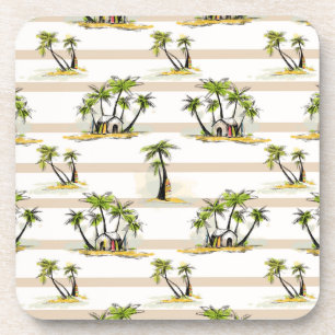 Porta-copo Barraca e palmas tropicais