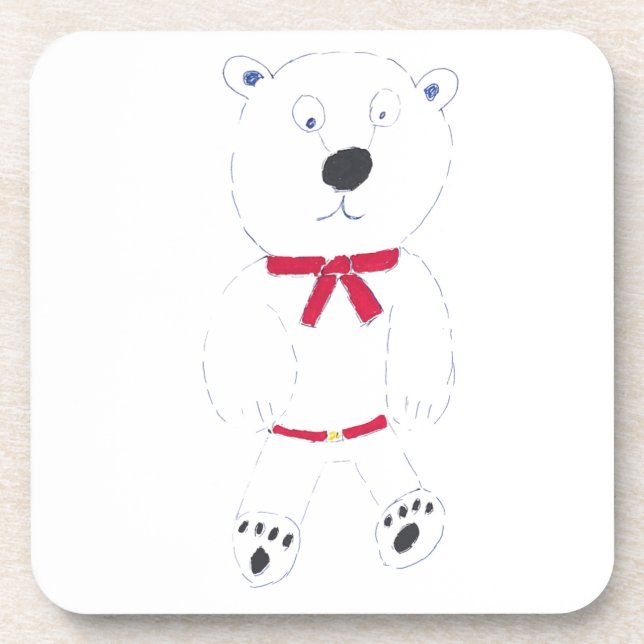 Porta-copo Barry Bear Portas copos quadradas (Frente)
