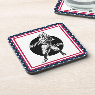 Porta-copo Baseball:Coaster de Bebidas Vintage