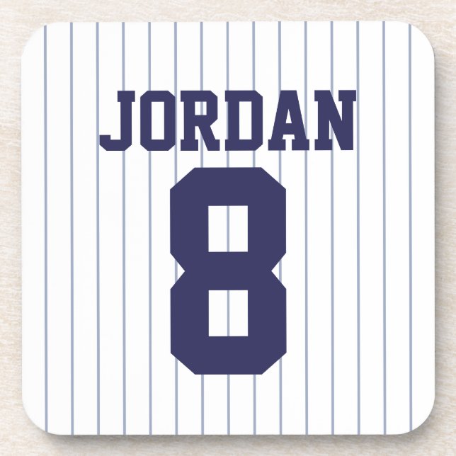 Porta-copo Baseball Jersey com nome e número personalizados (Frente)