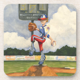 Porta-copo Baseball Pitcher em Mound por Jay Throckmorton