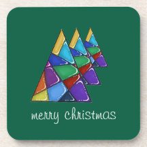 Bases de Natal Coloridas em Patchwork para Árvore