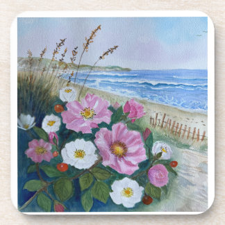 Porta-copo Bases de rosas de praia de verão de plástico duro