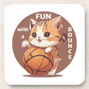 Porta-copo basquete de gatinho