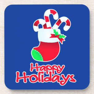 Porta-copo Bastões de doces do Natal em um grupo da bota de 