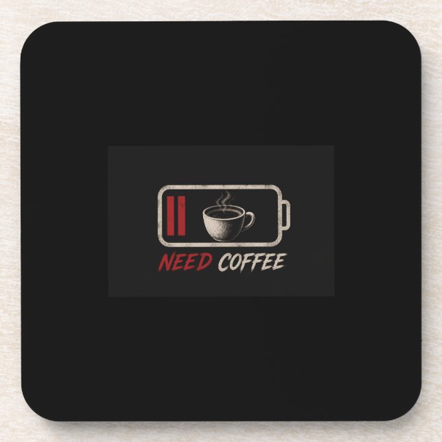 Porta-copo Bateria Baixa Precisa Café – (Frente)