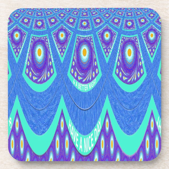 Porta-copo Batik azul (Frente)