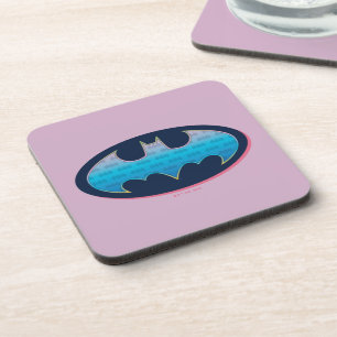 Porta-copo Batman   Símbolo rosa e azul