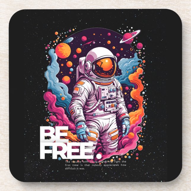 Porta-copo BE FREE Astronauta design (Frente)