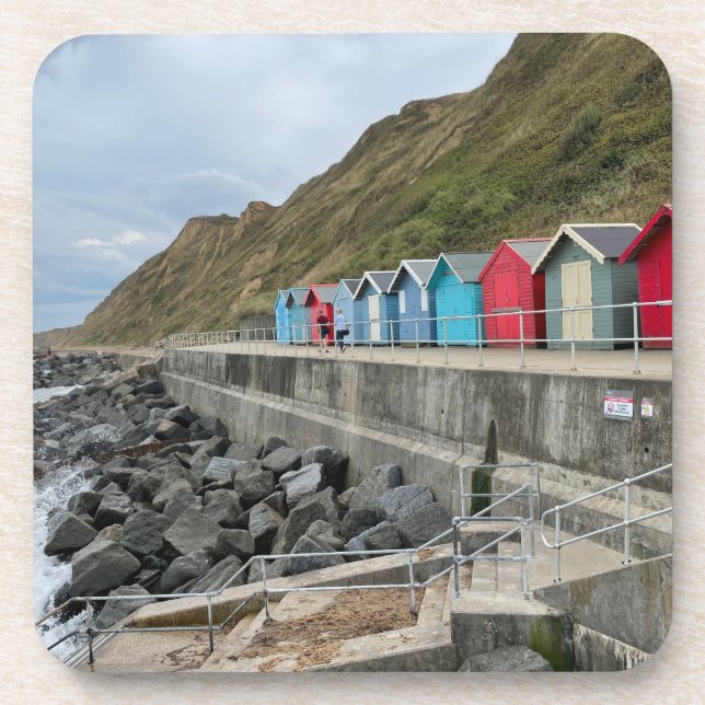 Porta-copo Beach Huts em Sheringham Norfolk (Frente)