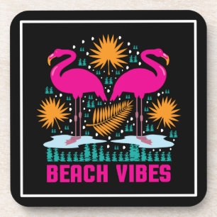 Porta-copo Beach Vibes Pink Flamingos-19501