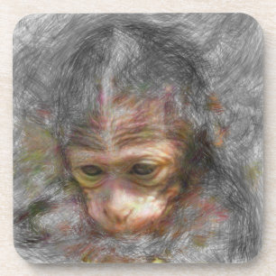 Porta-copo bebê animal artístico do macaco