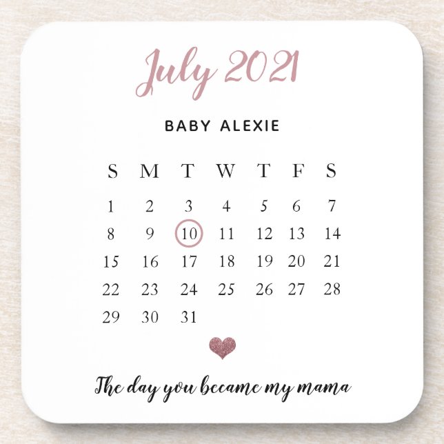 Porta-copo bebê sentimental anunciando brilho cardíaco fofo (Frente)